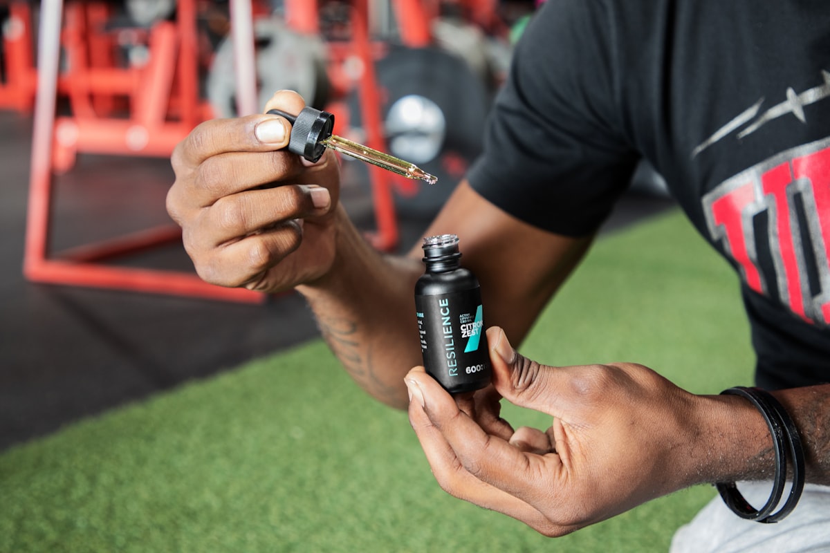 Men's fitness and natural supplement lifestyle